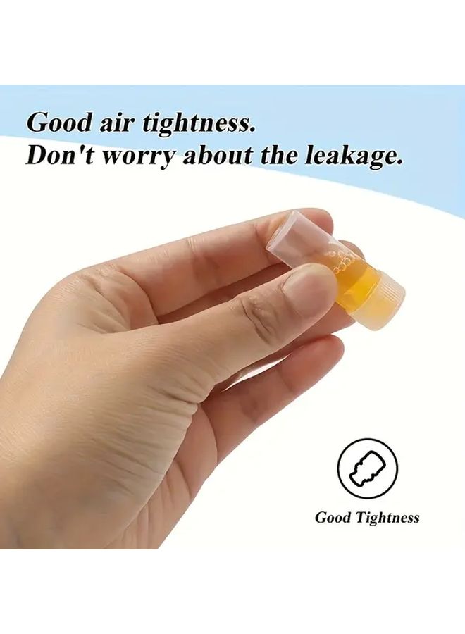 20pcs Clear Plastic Sample Bottles With White Lids Leak Proof Refillable Travel Containers For Powders And Liquids - Image 3