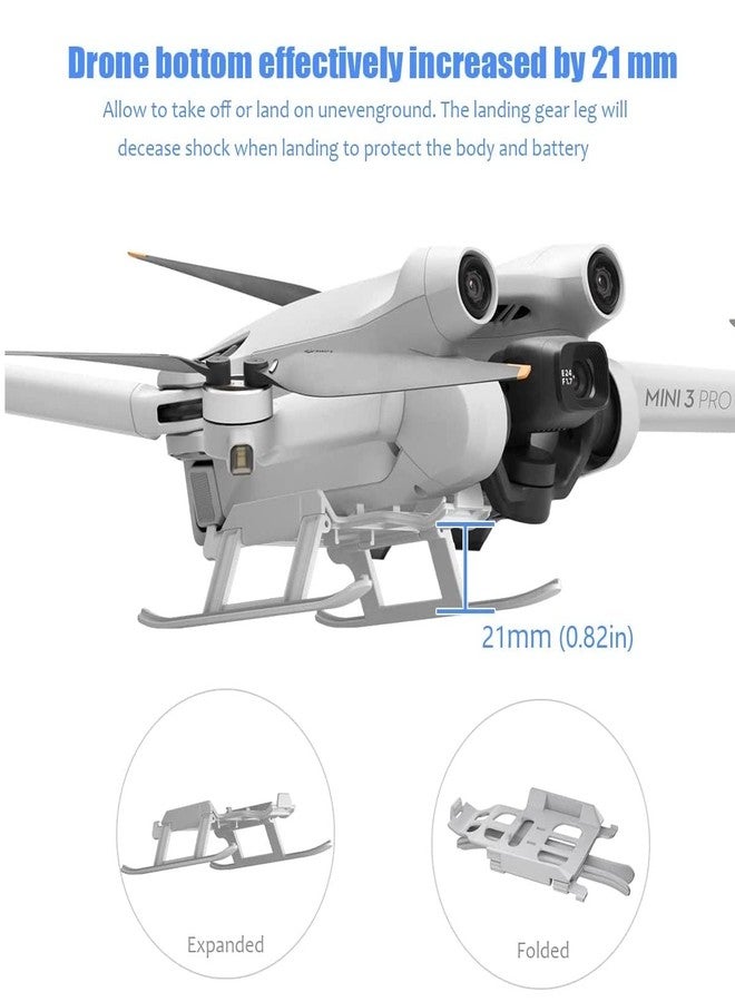 TMG Foldable Landing Gear for DJI Mini 3 Pro/3, Quick Release Height Extender Leg for Mavic Mini 3 Pro Accessories - Image 4