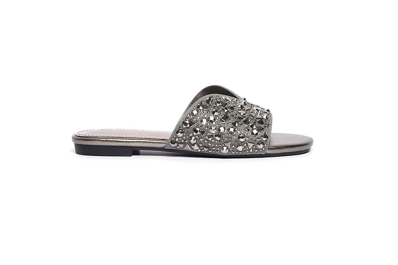 Cuple Girls embellished slide sandals