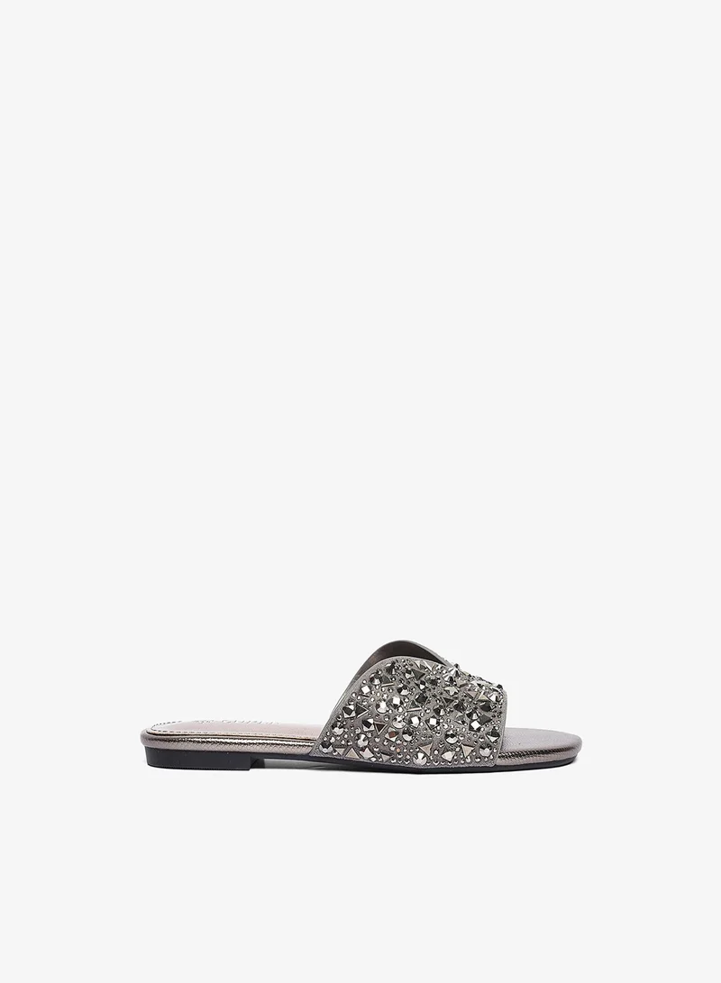 Cuple Girls embellished slide sandals