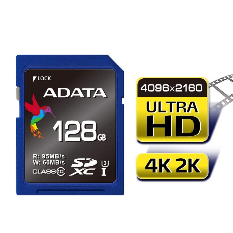 ADATA Premier Pro 128GB Read 90 MB/s and Write 85 MB/s SDXC UHS-I U3 Class 10 Memory Card (ASDX128GUI3CL10-R) - Image 2