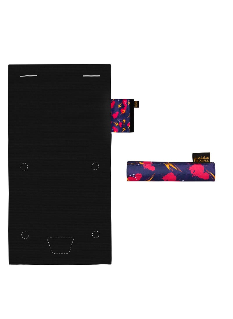HilalFul Roll Out And Pray - Pretty Thunder | Muslim Praying Rug for Adults | Water Resistant | Anti-Slip | Islamic Gift for Eid, Ramadan | For Travel | Lightweight - Image 3