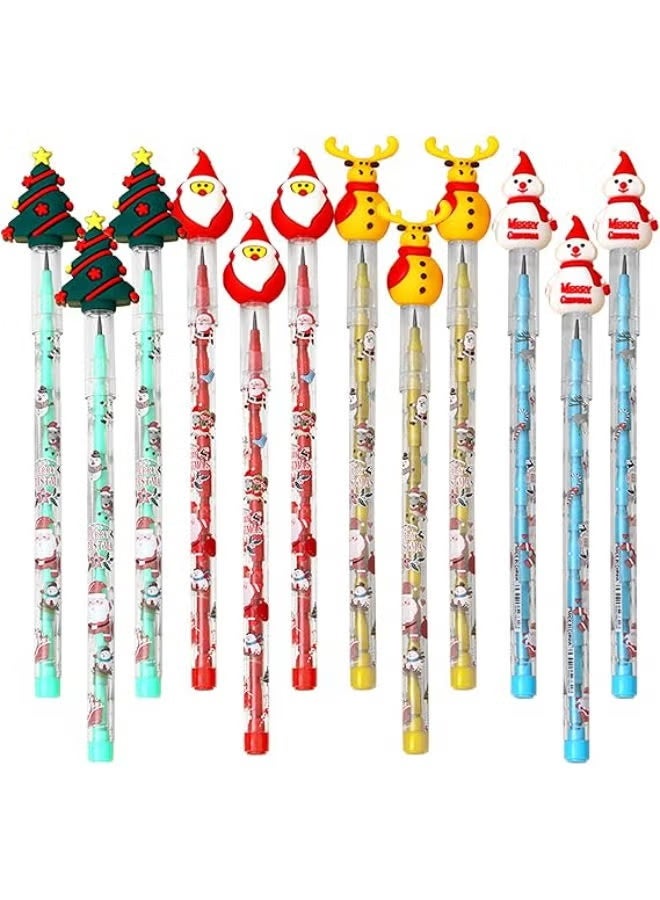 12 قطعة - أقلام رصاص عيد الميلاد - Image 1