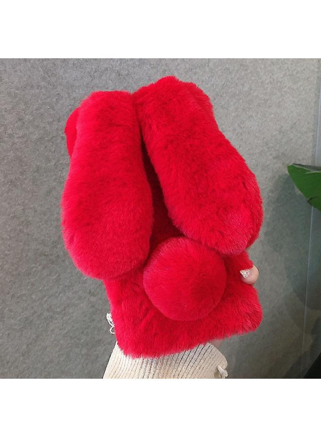 erorex Case For iPhone 14 Pro 3D Cute Long-eared Rabbit Plush Full Coverage Phone Case - Image 1