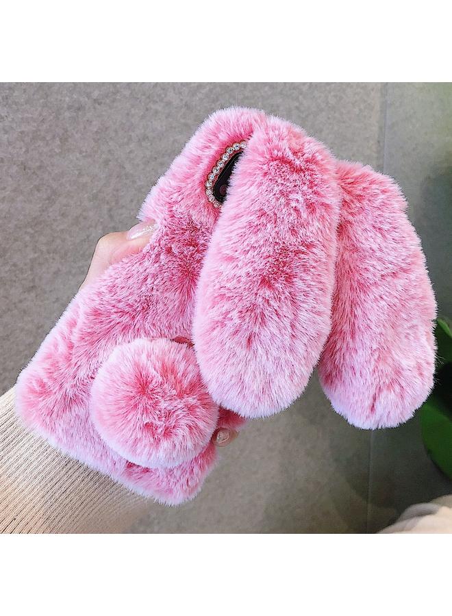 erorex Case For iPhone 14 Pro 3D Cute Long-eared Rabbit Plush Full Coverage Phone Case - Image 5