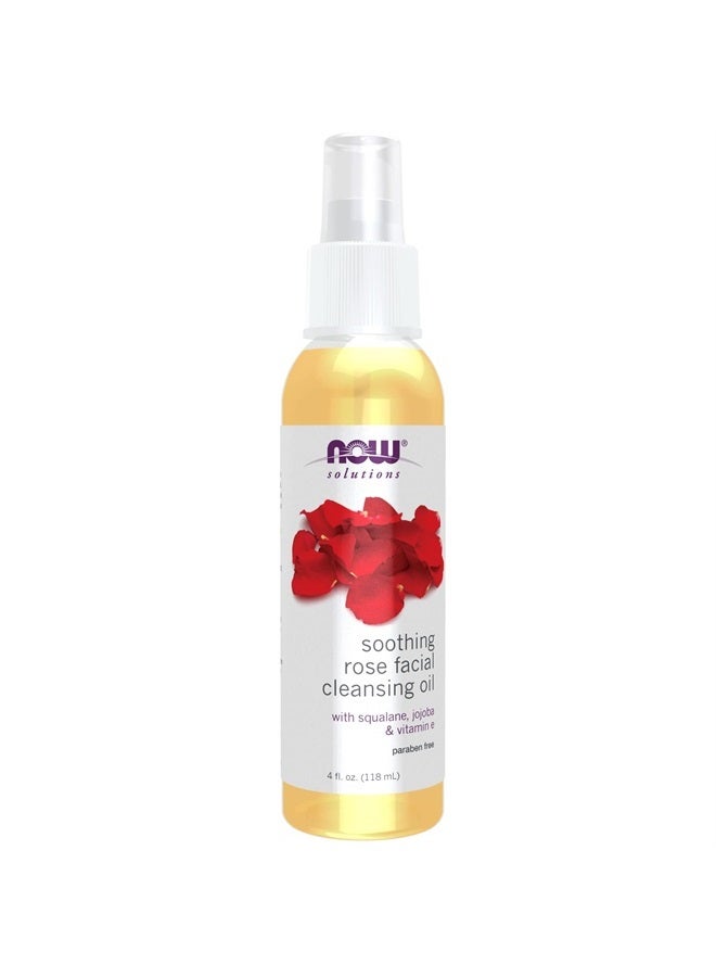 now Solutions, Soothing Rose Facial Cleansing Oil With Jojoba Oil, Vitamin E and Rose Absolute, 4 Fluid Ounce  - Image 1