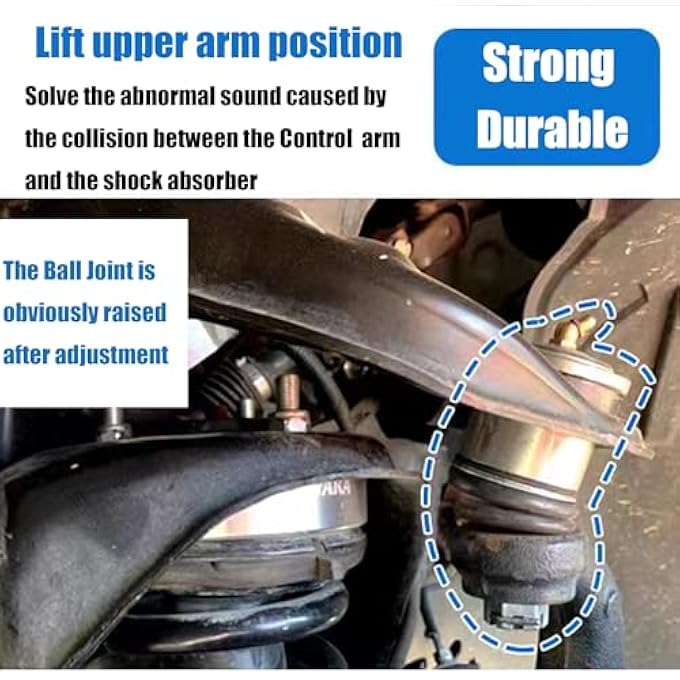 JS SUPER WORK 2 Pcs Extended Suspension Ball Joint Assembly Fit Land Cruiser Lc100  Lc200  Proda Lc120  Lc150  Fj Cruiser  4 RunnerTundra 20072021 - Image 3