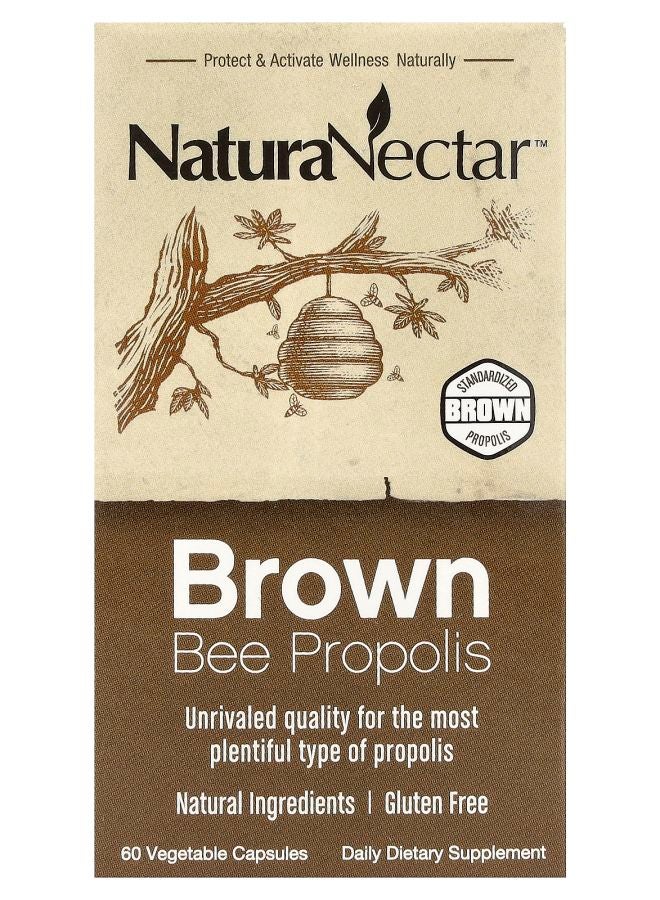 NaturaNectar Brown Bee Propolis 60 Vegetable Capsules 