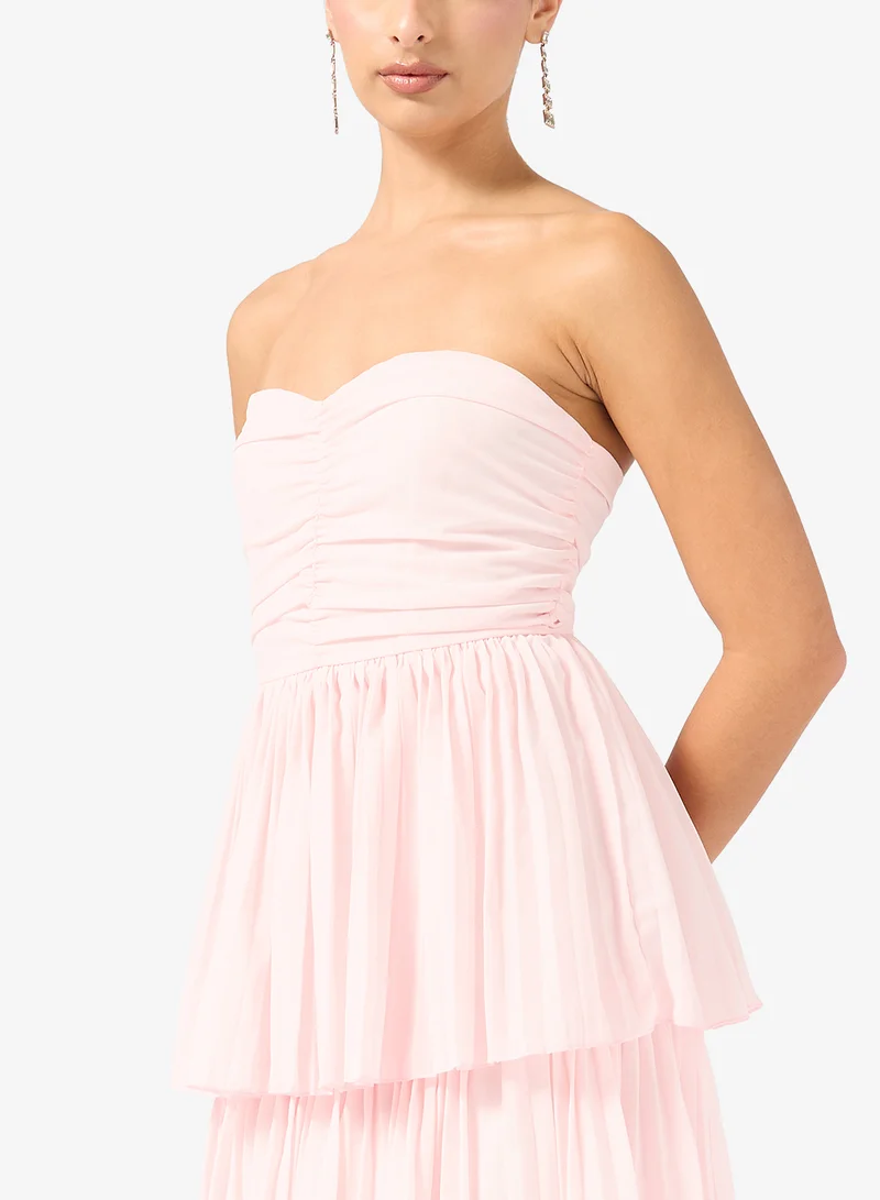 ELLA Bandeau Pleated Dress With Layers