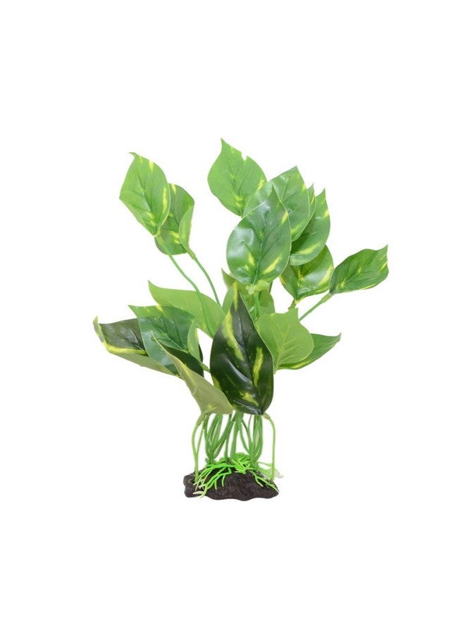 CNZ® Aquarium Fish Tank Green Lifelike Underwater Plastic Plant Aquatic Water Grass Decor (Small, 10-inch)