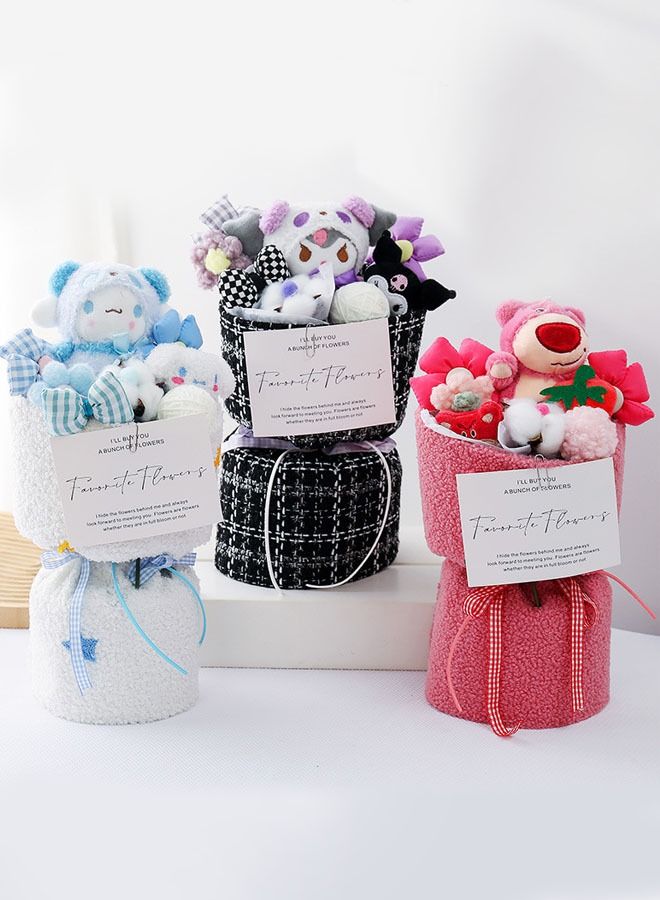 Kuromi Cute Romantic Plush Toy Bouquet with LED Lights - Perfect Gift for Special Occasions,girl,birthday gift,friend 35*18cm  - Image 4