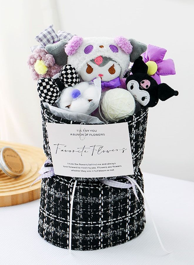 Kuromi Cute Romantic Plush Toy Bouquet with LED Lights - Perfect Gift for Special Occasions,girl,birthday gift,friend 35*18cm  - Image 2