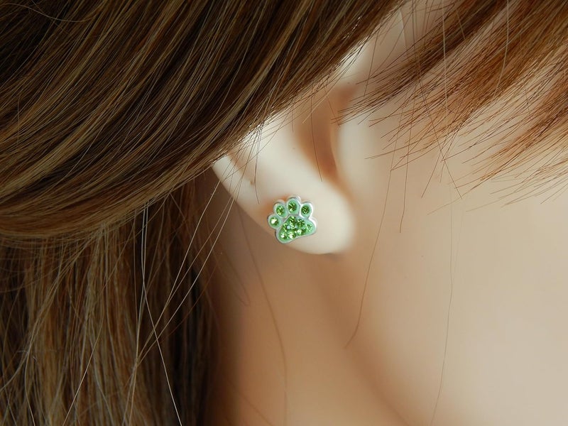 ICYROSE 925 Sterling Silver Paw Print Stud Earrings (Choose Your Style) (Nickel Free) - Image 2
