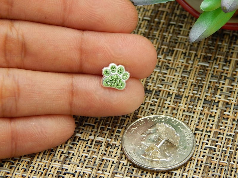 ICYROSE 925 Sterling Silver Paw Print Stud Earrings (Choose Your Style) (Nickel Free) - Image 4