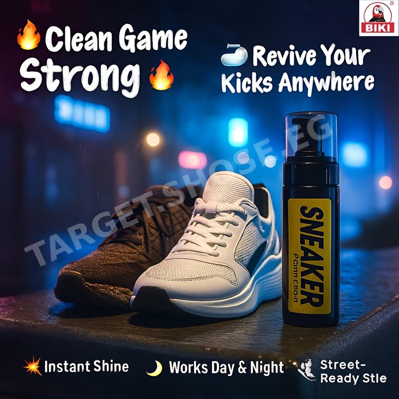 Tishta Sneaker Cleaning Kit with Durable Towel and Brush Long Lasting Deep Cleaning Foaming Cleaner and Freshener to Remove Dirt and Stains and Keep Fresh Scent for Sneakers and Leather â€“ BIKI, 150 - Image 5