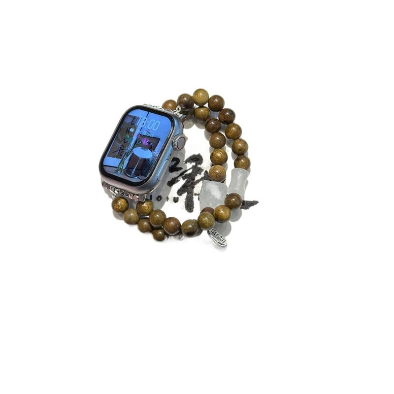 YZL سوار ساعة ذكية سوار راتنج متوافق مع Apple Watch بملاءمة قابلة للتعديل وحزام بديل للاستخدام اليومي باللون أخضر قابل للتعديل باللون الأخضر - Image 1