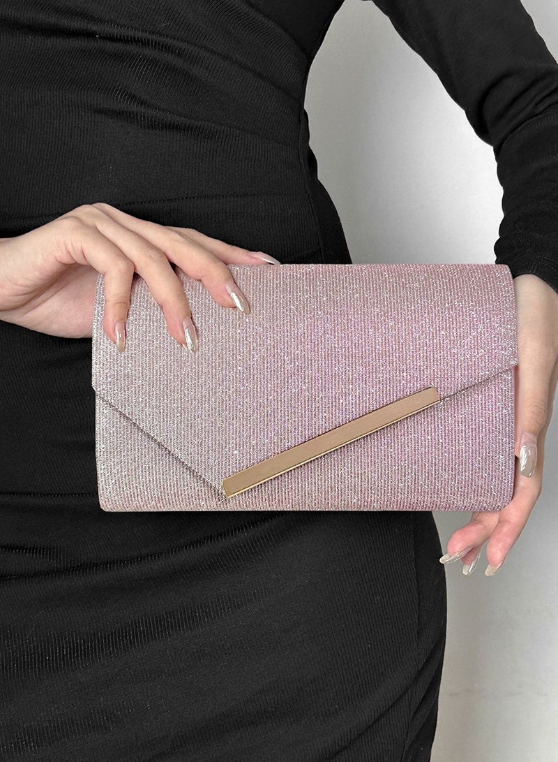 HIHILOOK Women Shiny Glitter Evening Clutch Crossbody Bag Envelope Handbag Chain Purse for Wedding Formal Cocktail Party - Image 1