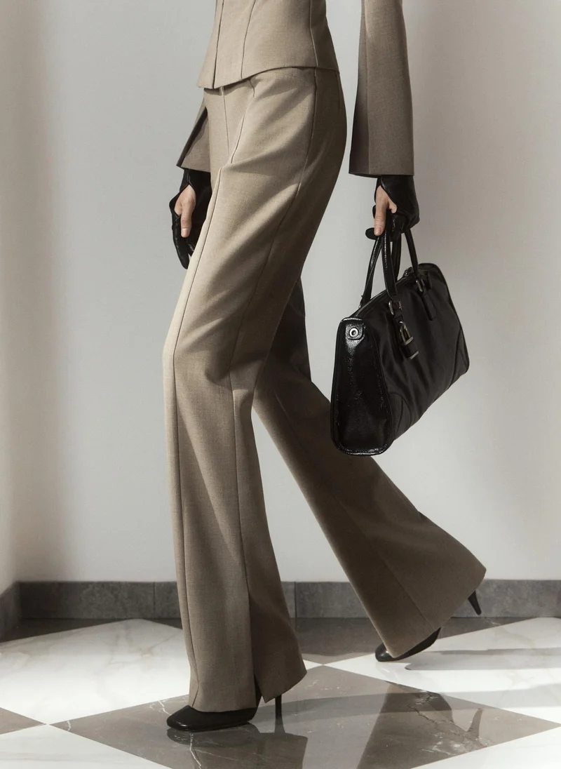 Lichi  Flared suiting trousers with creases for Women | Best Price UAE