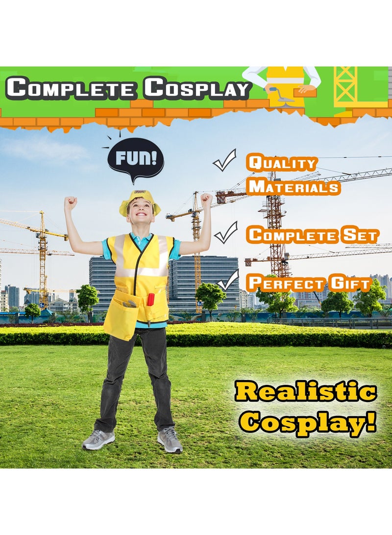 المنزل الذكي زي البناء المنزلي الذكي للأطفال الصغار، ملابس تنكرية للأطفال، ملابس مهنية لباني البناء، مجموعة ألعاب لعب الأدوار التظاهرية - Image 4