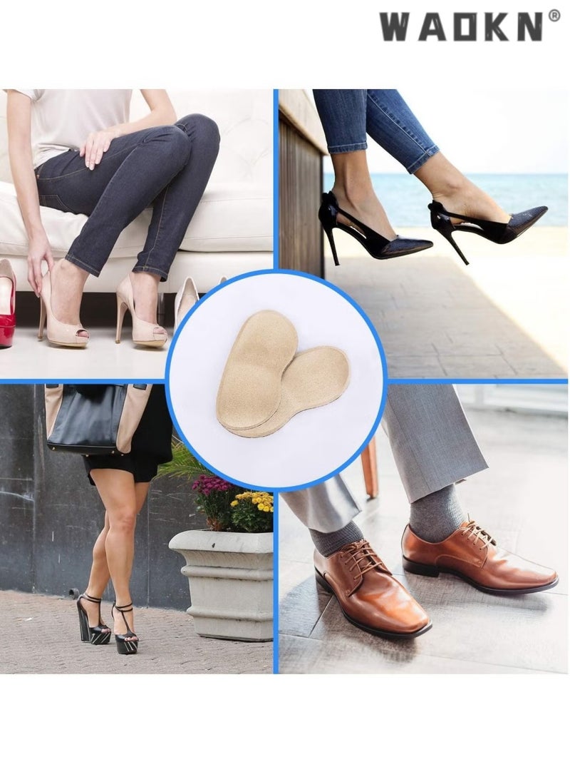 6 Pairs Heel Cushion Pad Shoe Grips Liner Insert for Shoes, Inserts Liners Non-Loose Shoes,Anti Wear and Foot Protection Sponge with High Heels Preventing Slipping and Rubbing(black,apricot)