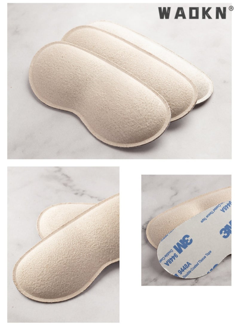 6 Pairs Heel Cushion Pad Shoe Grips Liner Insert for Shoes, Inserts Liners Non-Loose Shoes,Anti Wear and Foot Protection Sponge with High Heels Preventing Slipping and Rubbing(black,apricot)