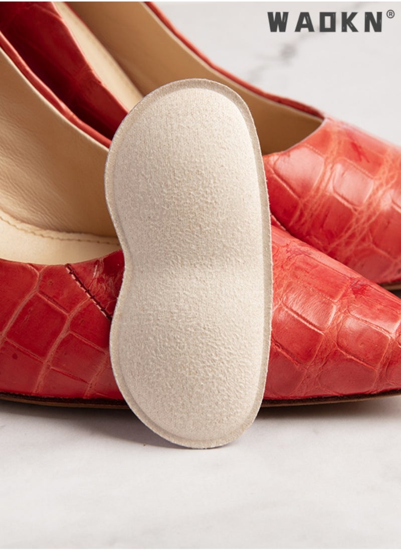 6 Pairs Heel Cushion Pad Shoe Grips Liner Insert for Shoes, Inserts Liners Non-Loose Shoes,Anti Wear and Foot Protection Sponge with High Heels Preventing Slipping and Rubbing(black,apricot)