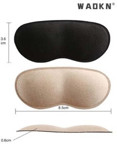 WAOKN 6 Pairs Heel Cushion Pad Shoe Grips Liner Insert for Shoes, Inserts Liners Non-Loose Shoes,Anti Wear and Foot Protection Sponge with High Heels Preventing Slipping and Rubbing(black,apricot)  - Image 3