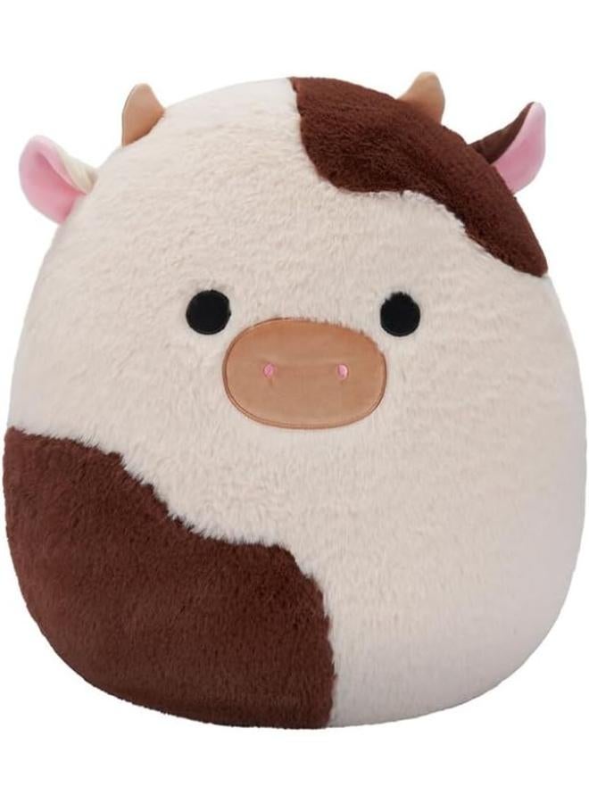 Jazwares Squishmallows - Fuzz-A-Mallows: Wildlife Squad - The Cow - Ronnie (12 Inch) (SQCR09319) - Image 1