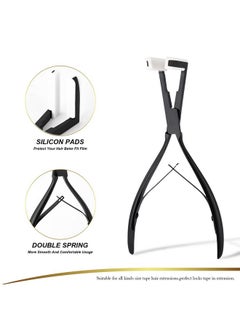 Ehdis Hair Extensions Tools Kit Tape In Hair Sealing Pliers Flat Surface Hair Extension Tools With Double Sided Replacement Adhesive Hair Extension Tape Tabs (Black)  - Image 3