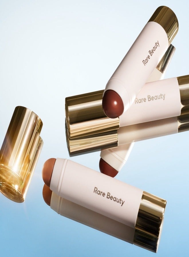 Rare Beauty by Selena Gomez Warm Wishes Effortless Bronzer Stick – Bright Side - Soft Tan With Cool Undertones, 7g) | Weightless, Blendable Cream Bronzer for a Sun-Kissed, Natural-Looking Warmth