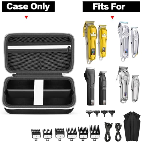 Grapsa Case Compatible with KIKIDO for Novah for GLAKER for Ufree for FADEKING for GSKY for Romanda Professional Hair Clippers, Beard Trimmer Grooming Storage Holder for Hair Trimmers Set (Box Only) - Image 2