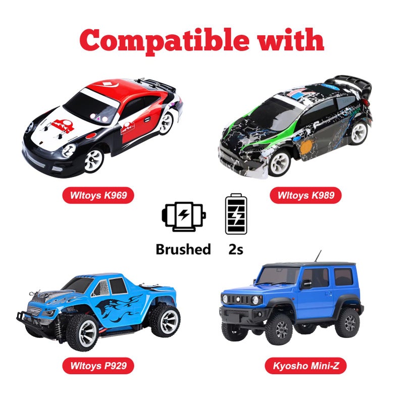 Hobbypark HobbyPark Glued 1/28 Tires & Aluminum Wheels for Wltoys K969 K989 P929 Mini Car, Set of 4 (Silver) - Image 2