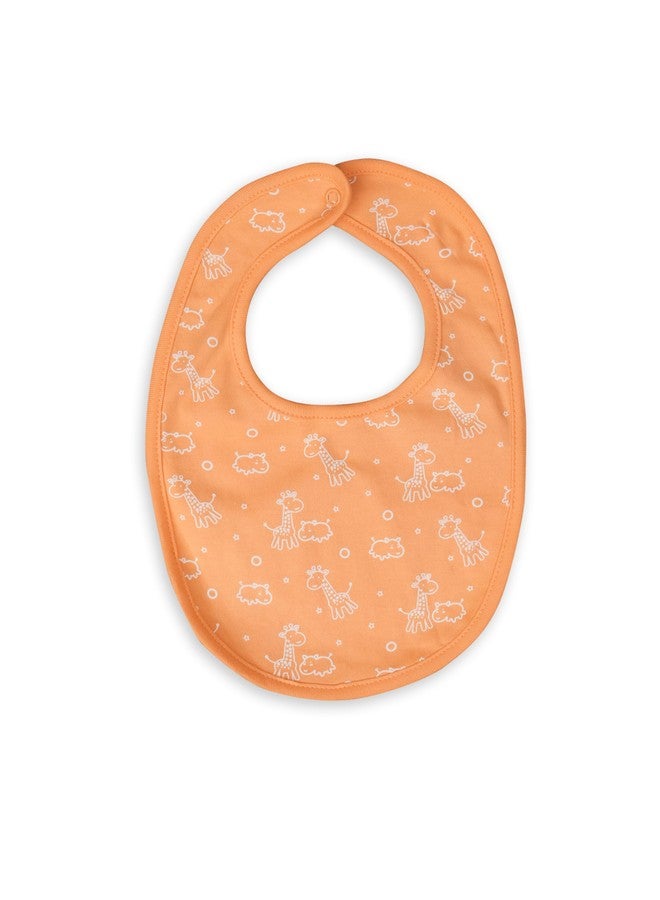 Kidbea Organic Cotton Baby Bib, Adjustable Snap Closure Soft Absorbent Feeding Bibs Apron for Newborns & Infants Child With Cute Prints | Reusable Baby Essential (Pack of 2) - Image 2