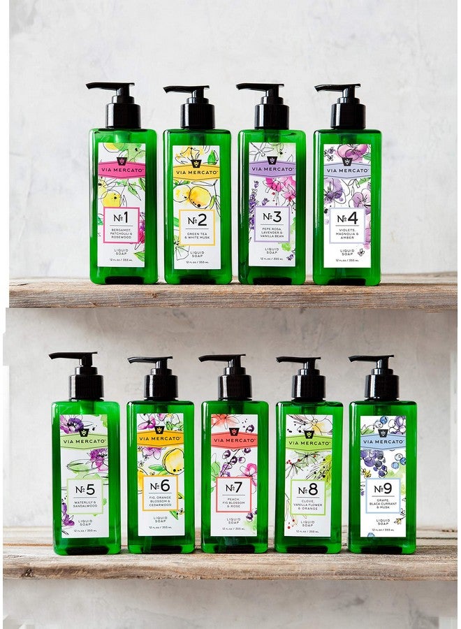 Via Mercato Liquid Soap Shea Butter Enriched (12 Oz) No. 8 Clove Vanilla Flower & Orange  - Image 5