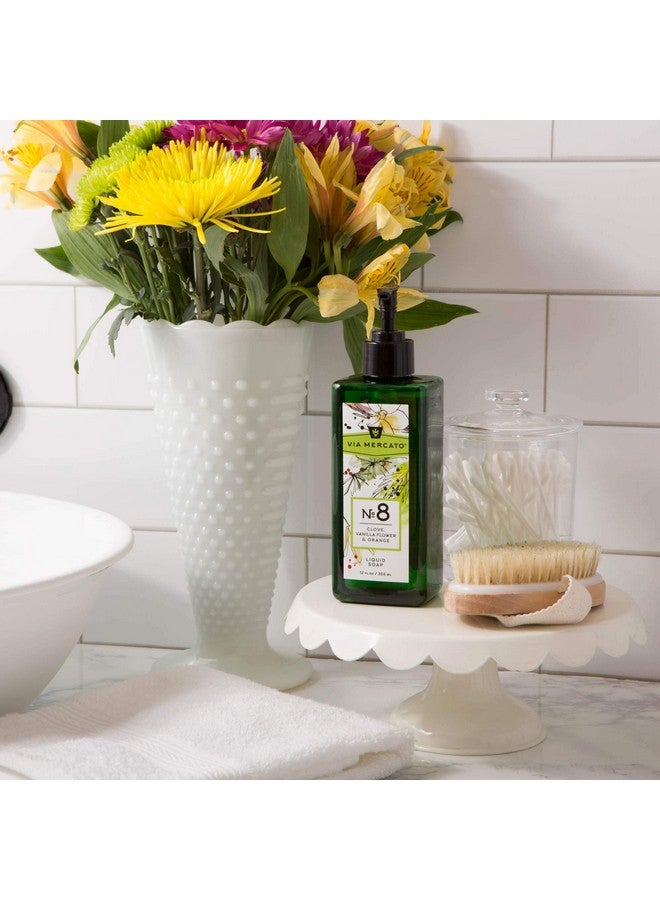 Via Mercato Liquid Soap Shea Butter Enriched (12 Oz) No. 8 Clove Vanilla Flower & Orange  - Image 3