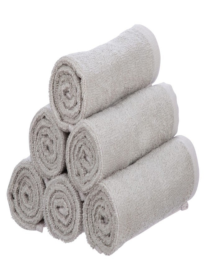 Superio Cotton Terry Washcloths Grey Towels 100% Cotton Cleaning Cloth 16" Rags Wash Clothes for Body and Face, Spa Towels, Multi Purpose (6, 16"x16") - Image 2