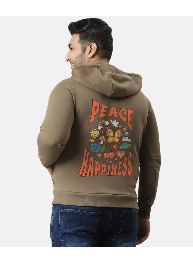 Instafab Plus Instafab Plus Men's Olive Green Mushroom Hoodie
