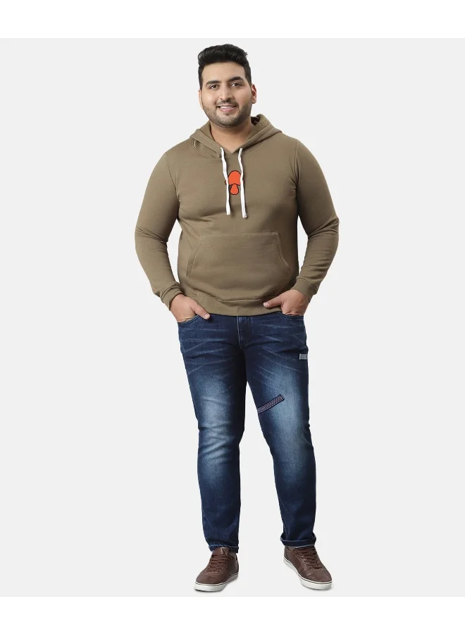 Instafab Plus Instafab Plus Men's Olive Green Mushroom Hoodie