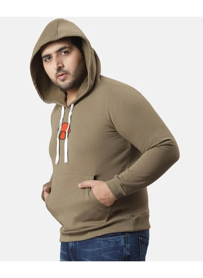 Instafab Plus Instafab Plus Men's Olive Green Mushroom Hoodie