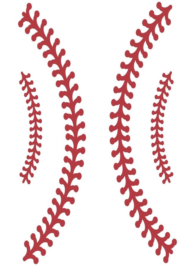 THEYGE Large Baseball Wall Decal Vinyl Baseball Stitches Decals for Ceiling Baseball Stitch Wall Stickers Peel and Stick Big Ball Sport Wall Decals for Boys Room Teens Kids Bedroom Playroom Decor - Image 1