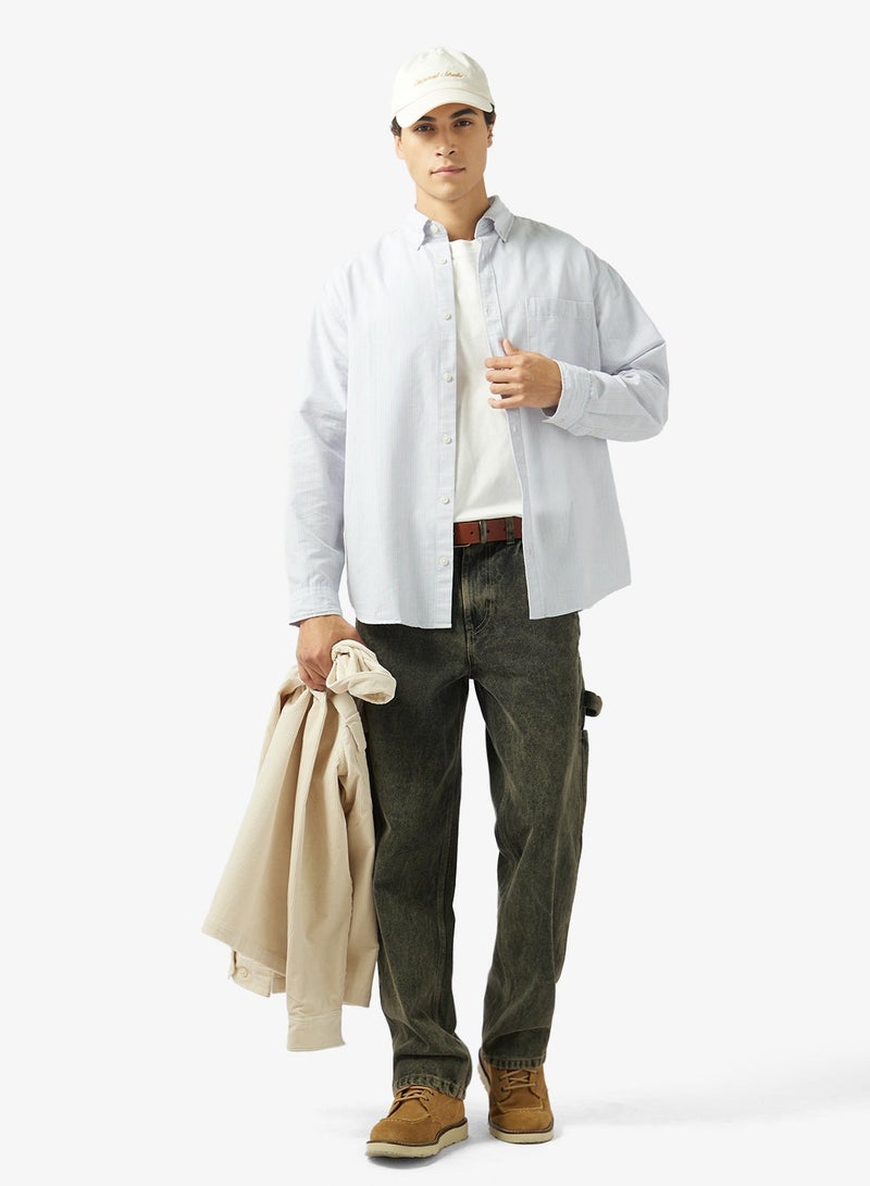 JACK & JONES Linen Blend Casual Long Sleeve Shirt - Image 4
