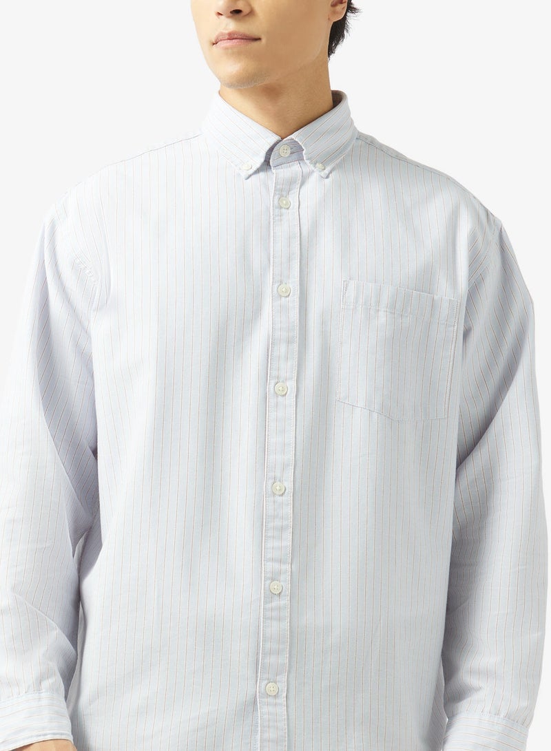 JACK & JONES Linen Blend Casual Long Sleeve Shirt - Image 3