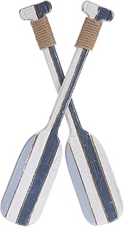Hobby Lobby Hobby Lobby Nautical Ship Boat Paddles Ocean Striped Oars Wood Wall Hanging Home DÃƒÂ©cor - Image 1