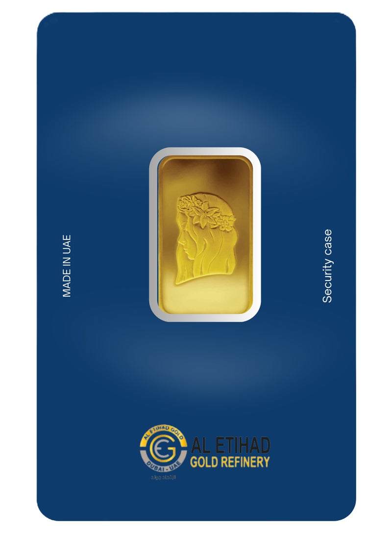 ETIHAD Al Etihad Gold 5 grm 999.9 Purity 24KT Gold Bar - 5 Gram  - Image 1