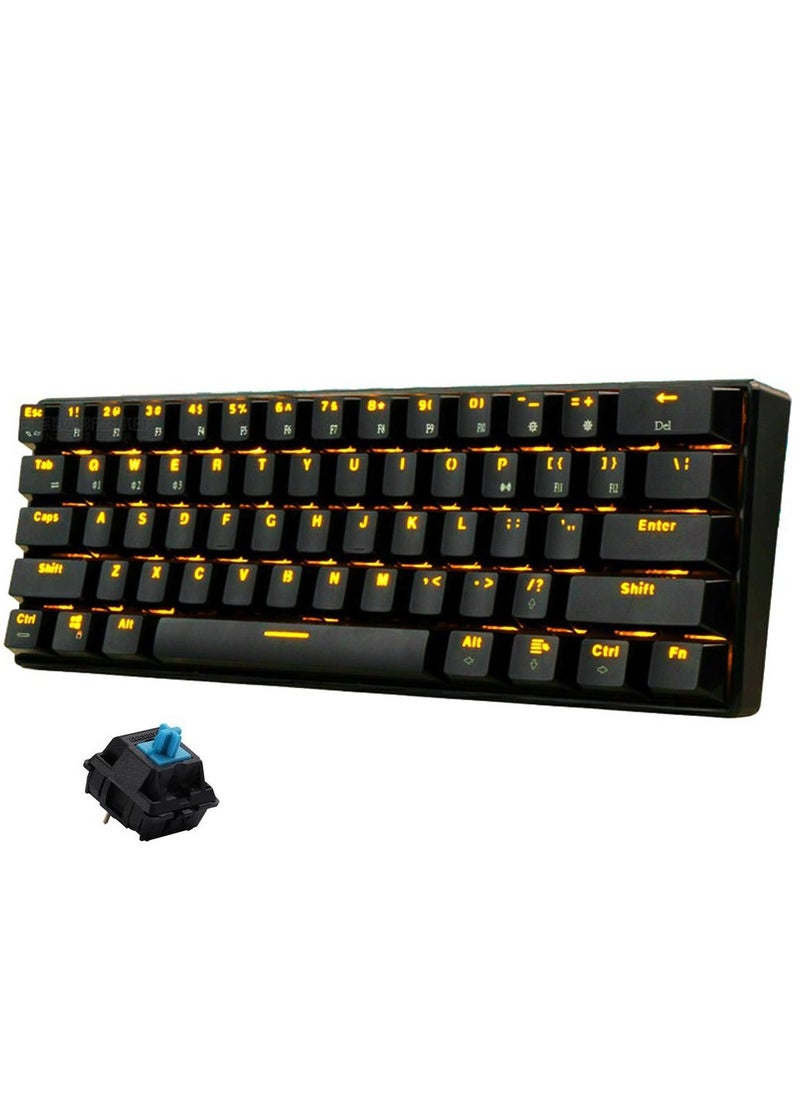 RK61 61-Key White Backlight Bluetooth/2.4G Wireless/USB Wired Three Modes Tablet Computer Mobile Office Gaming Keyboard