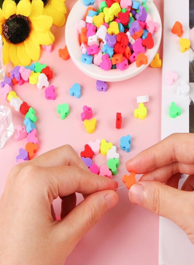 EVERMARKET 200 Pcs Mouse Head Beads for Jewelry Making, EVERMARKET Mouse Polymer Clay Beads Bulk, 10mm Mouse Head Beads with Box, Cute Spacer Loose Beads for DIY Crafts Key Chains Bracelet (200) - Image 5