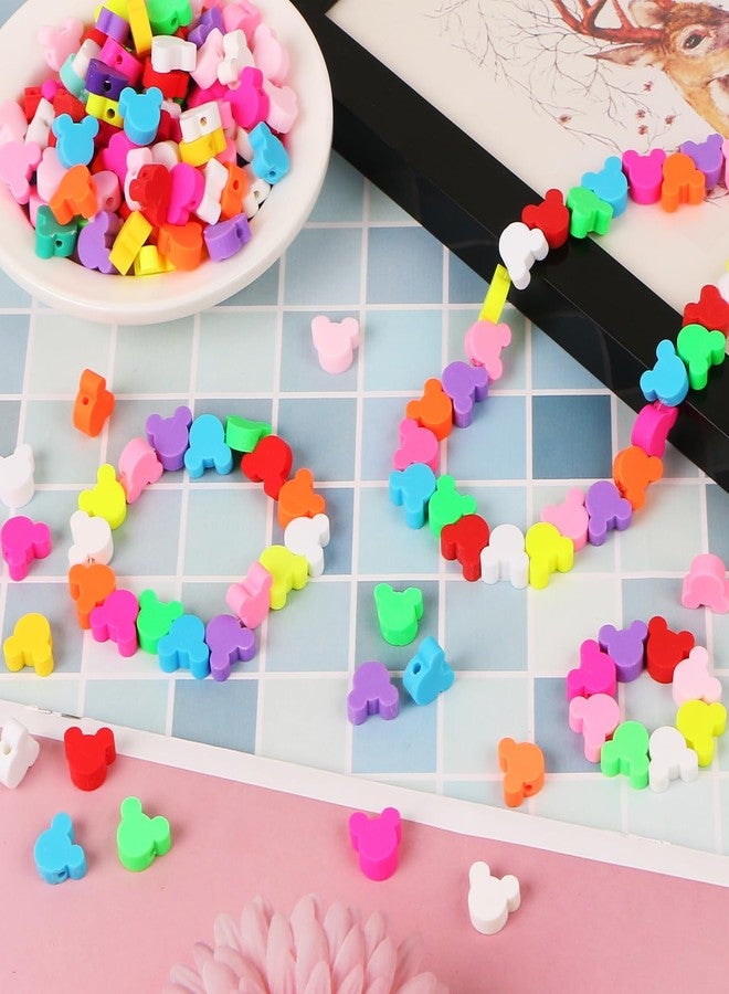 EVERMARKET 200 Pcs Mouse Head Beads for Jewelry Making, EVERMARKET Mouse Polymer Clay Beads Bulk, 10mm Mouse Head Beads with Box, Cute Spacer Loose Beads for DIY Crafts Key Chains Bracelet (200) - Image 3