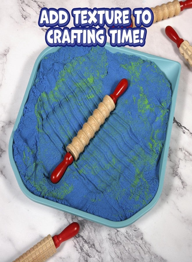 Ready 2 Learn Mini Textured Wooden Rolling Pins | Set of 6 | 7.25 inches | Turning Handles | Rollers for Kids' Dough, Crafts, Imaginative Play - Image 5