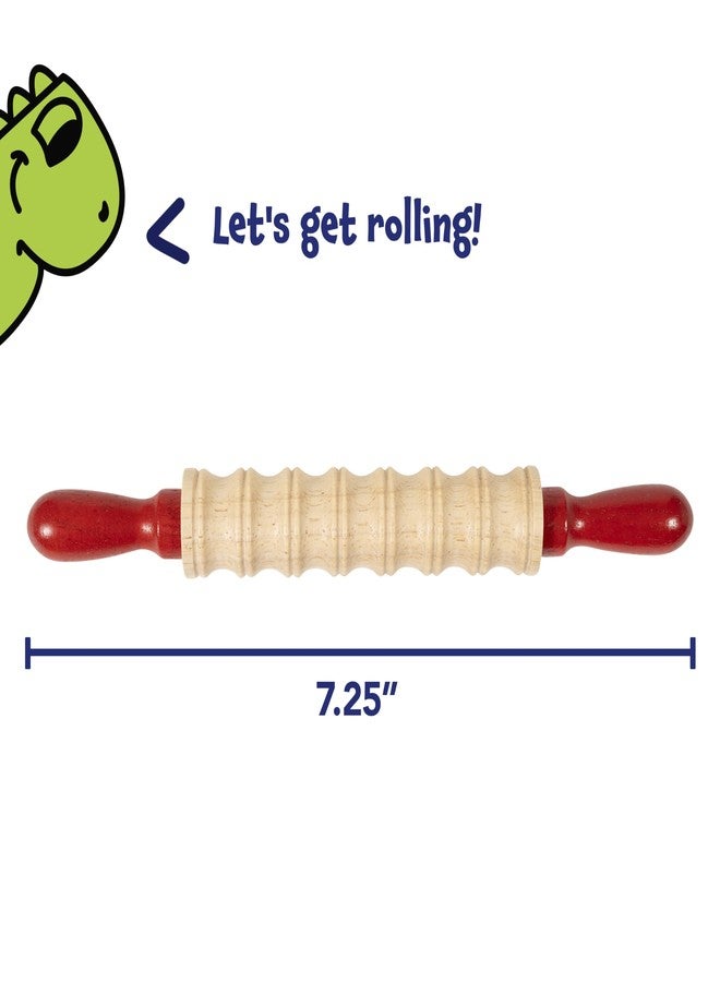 Ready 2 Learn Mini Textured Wooden Rolling Pins | Set of 6 | 7.25 inches | Turning Handles | Rollers for Kids' Dough, Crafts, Imaginative Play - Image 3