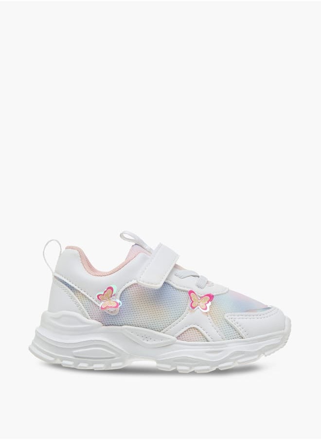 Flora Bella By Shoexpress Girls Ombre Print Sneakers With Hook And Loop Closure  - Image 2